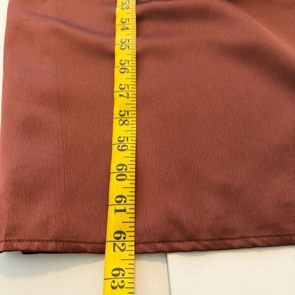 Sugar Lips Baltic Born Copper Brown Charisma Drape Neck Maxi Dress Sz 1X NWT - Picture 11 of 15